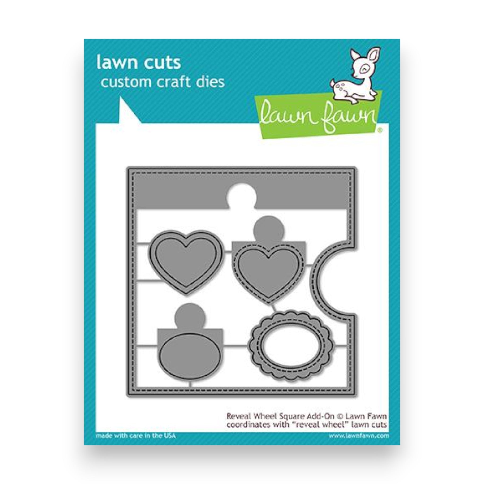 Reveal Wheel Square add-on Dies by Lawn Fawn